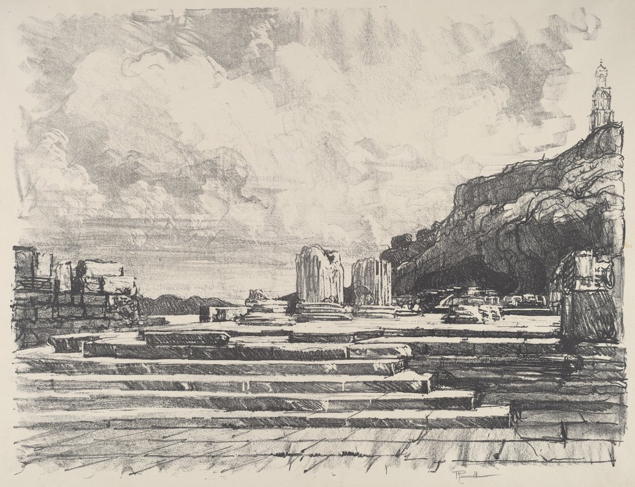 Eleusi, il pavimento del tempio da Joseph Pennell