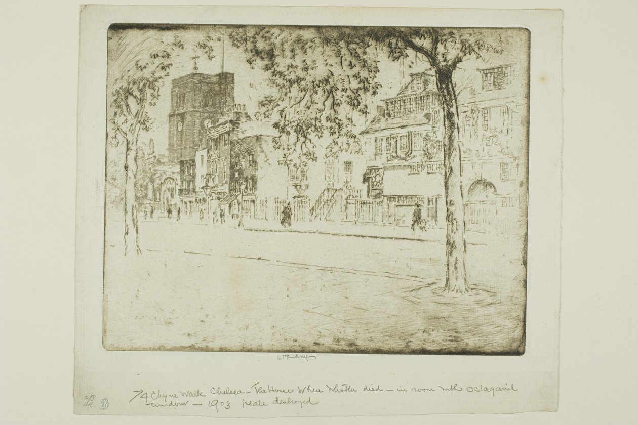 Casa dove è morto Whistler da Joseph Pennell