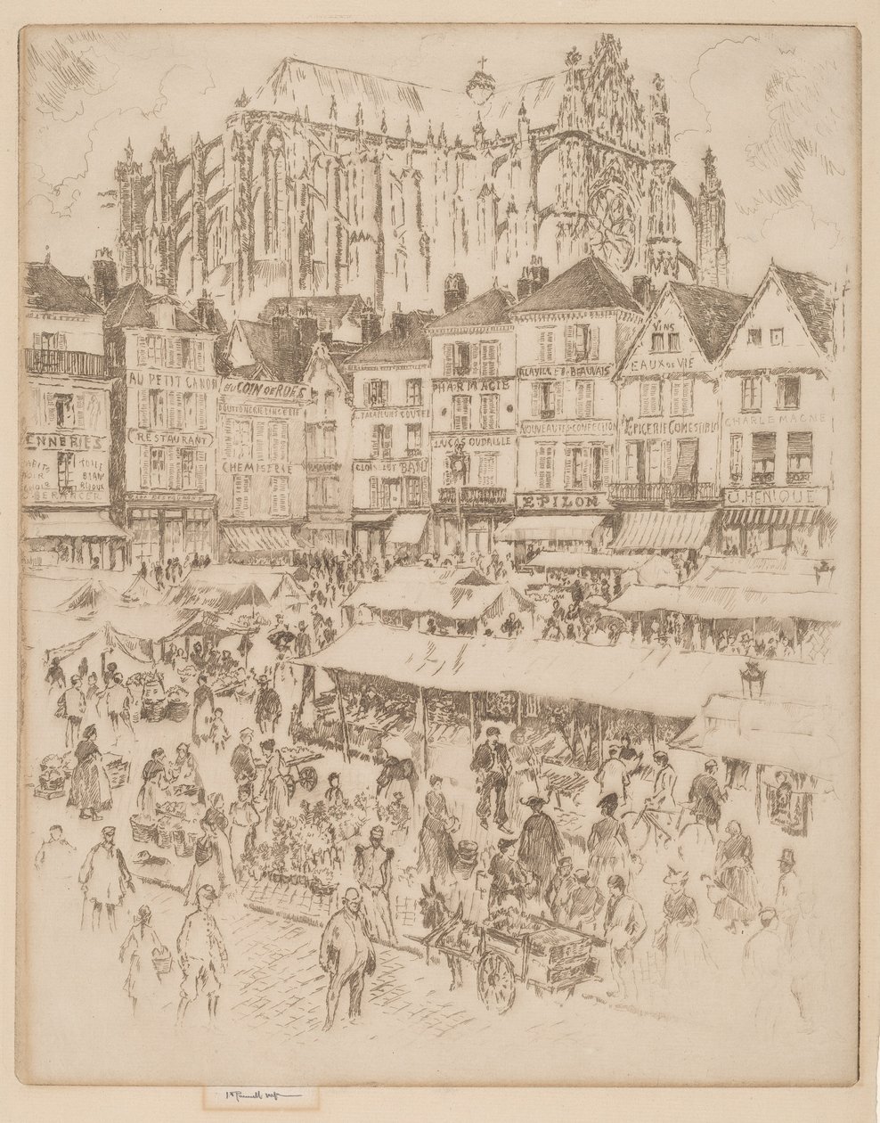 La Place, Beauvais da Joseph Pennell