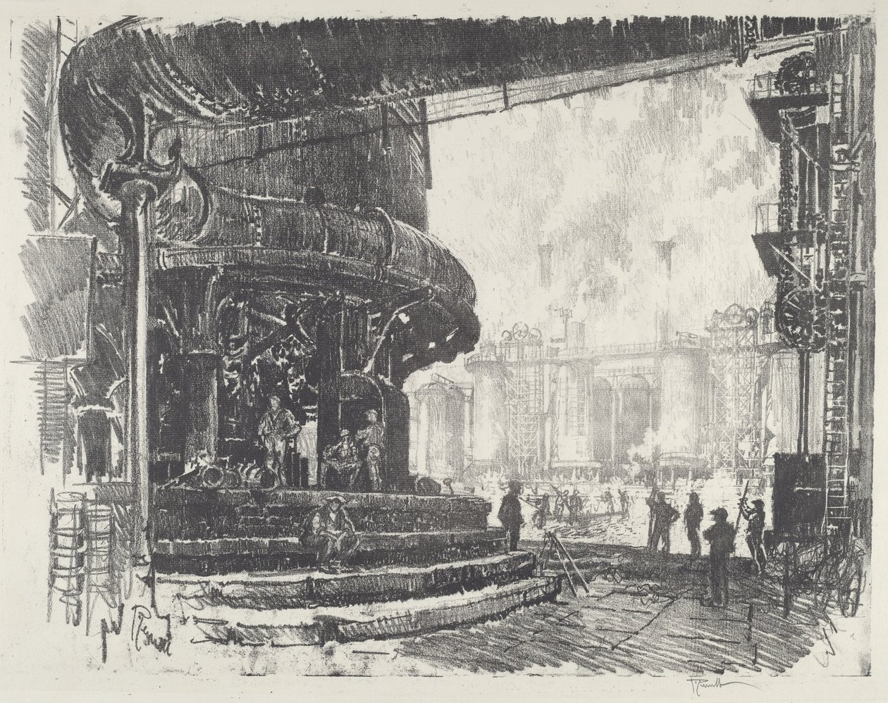 Produzione di ghisa da Joseph Pennell