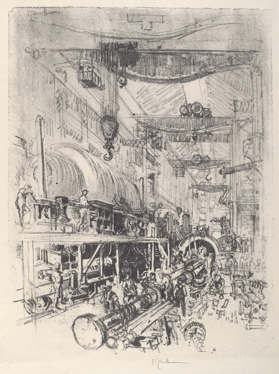 Costruzione di un motore a turbina da Joseph Pennell