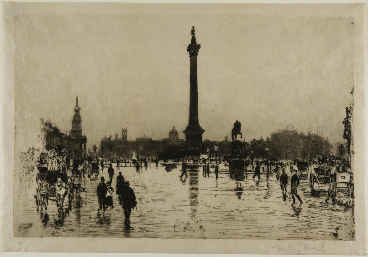 Monumento a Nelson, Trafalgar Square, Londra da Joseph Pennell
