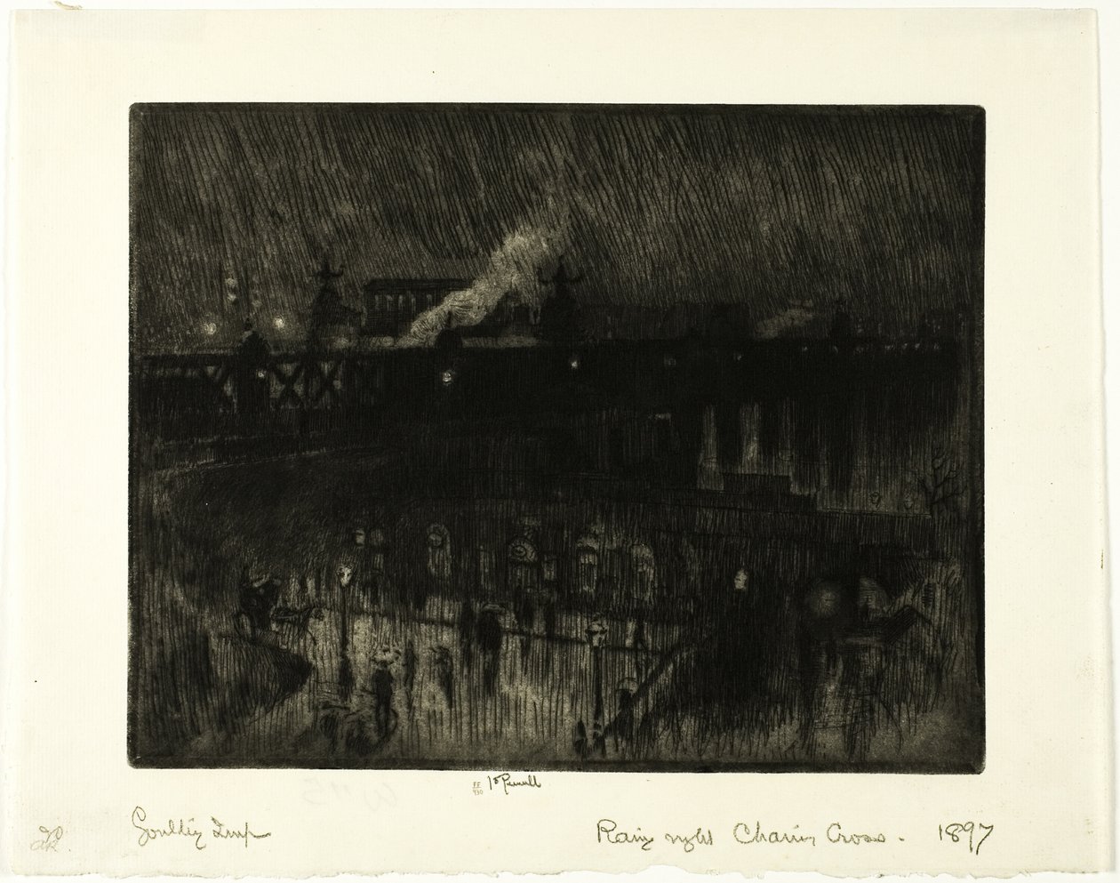 Notte piovosa, stazione di Charing Cross da Joseph Pennell