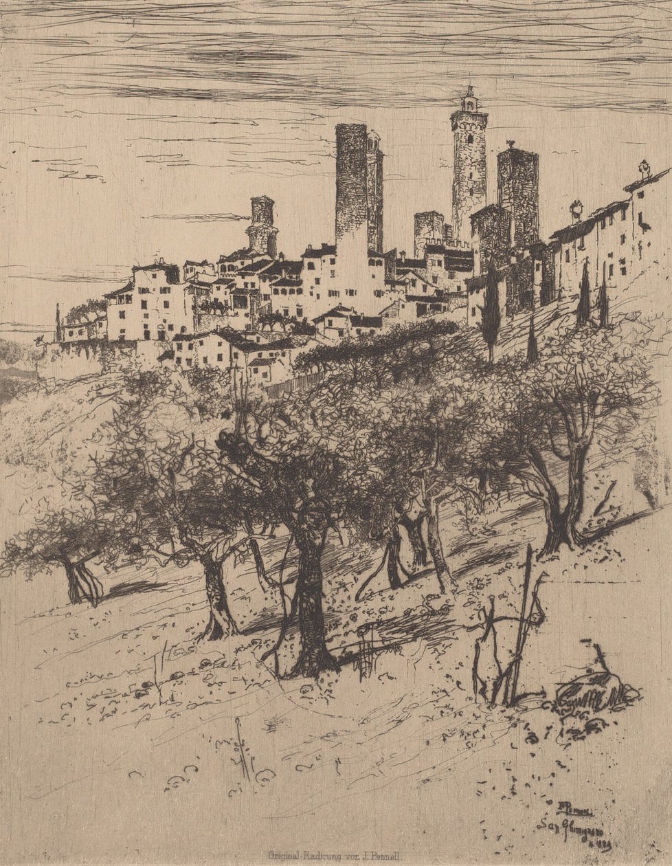 San Gimignano, 1883 da Joseph Pennell