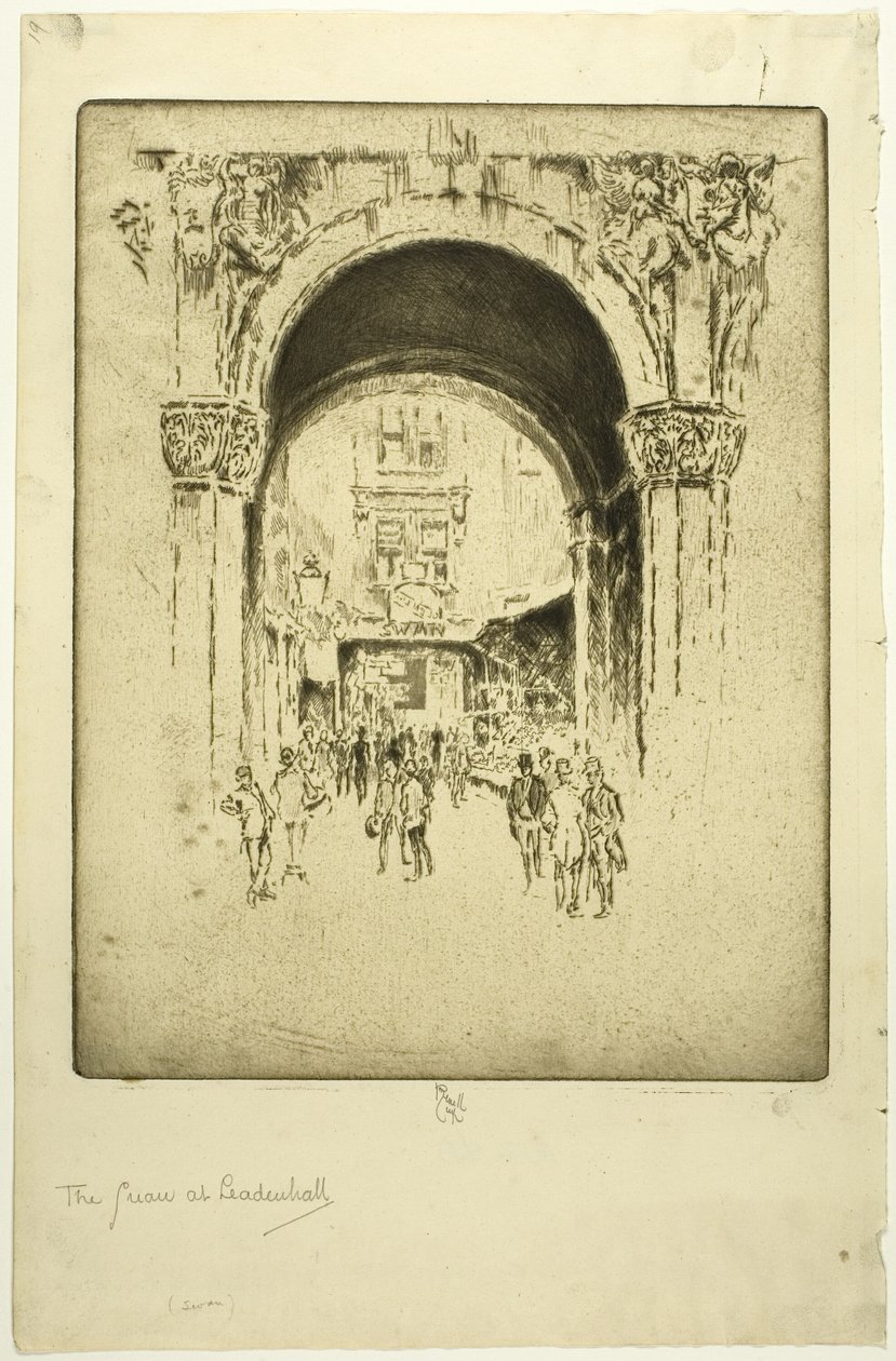 Cigno a Leadenhall da Joseph Pennell