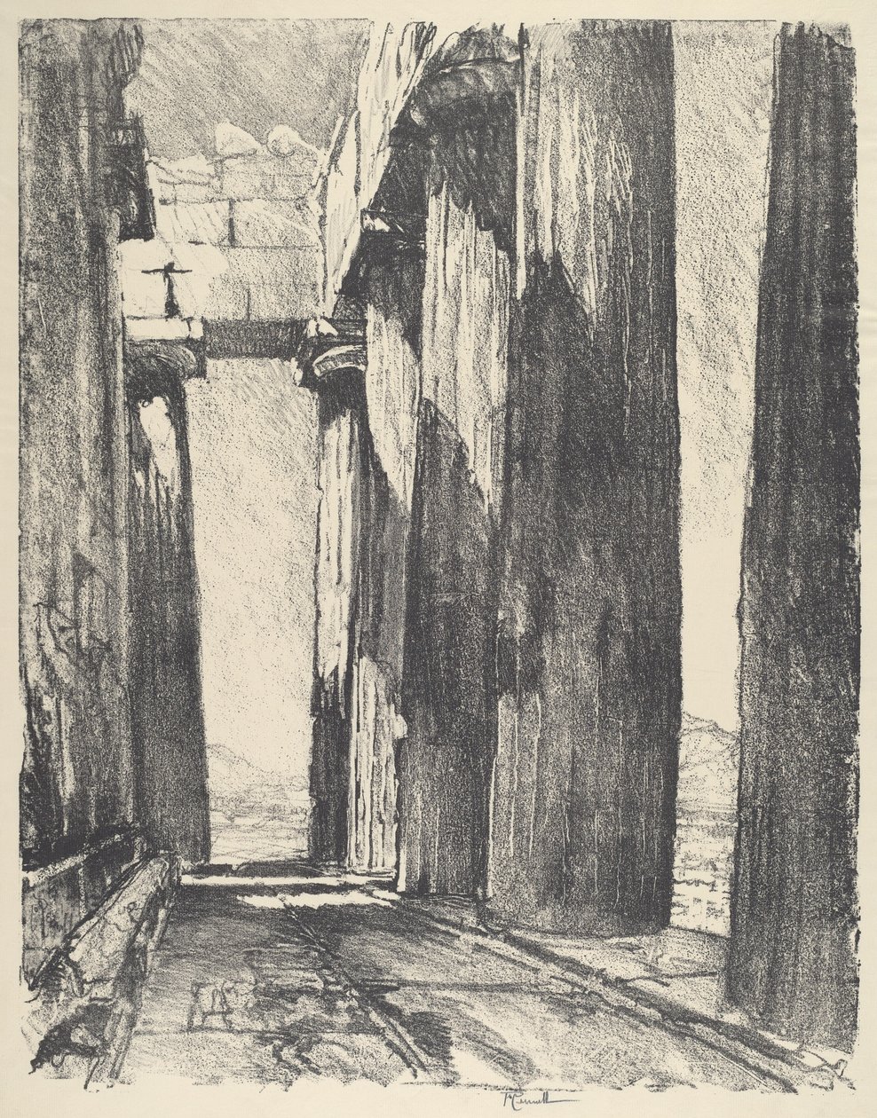 Il portico del Partenone da Joseph Pennell