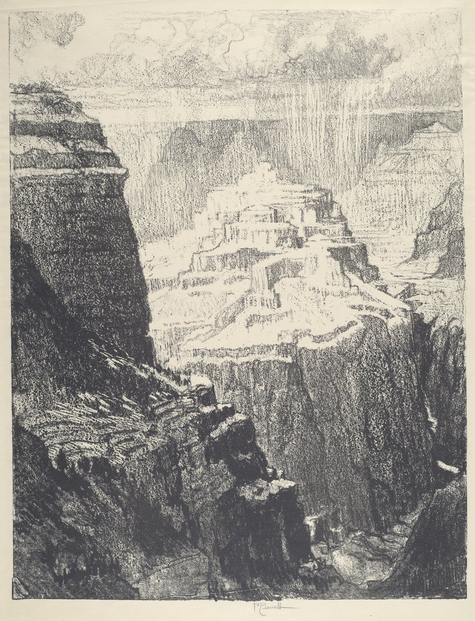 La città murata, 1912 da Joseph Pennell