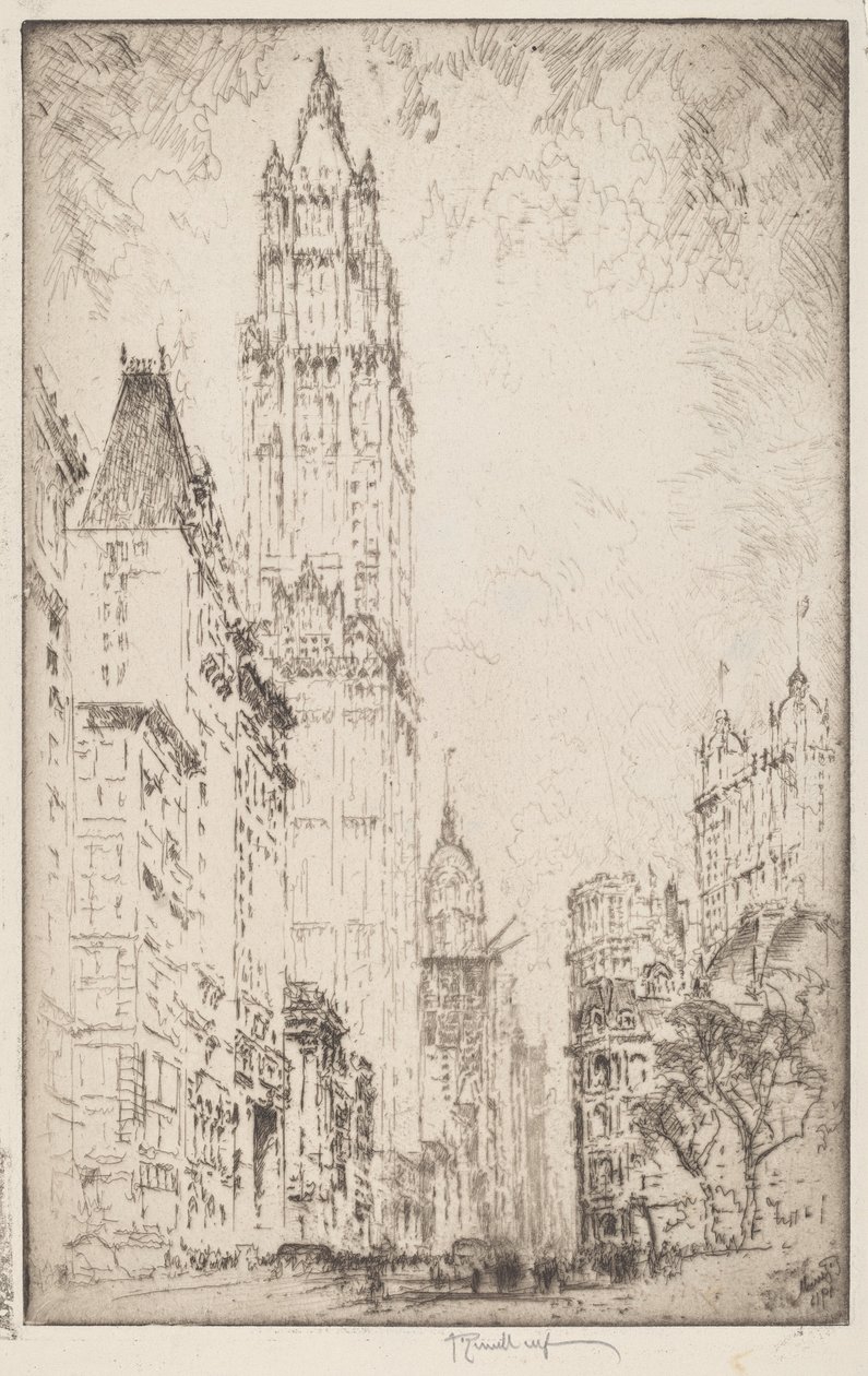 Il Woolworth Building da Joseph Pennell