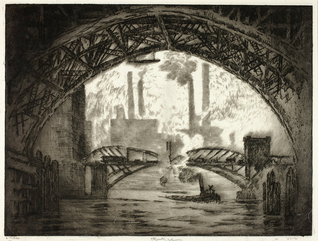 Sotto i ponti, Chicago da Joseph Pennell