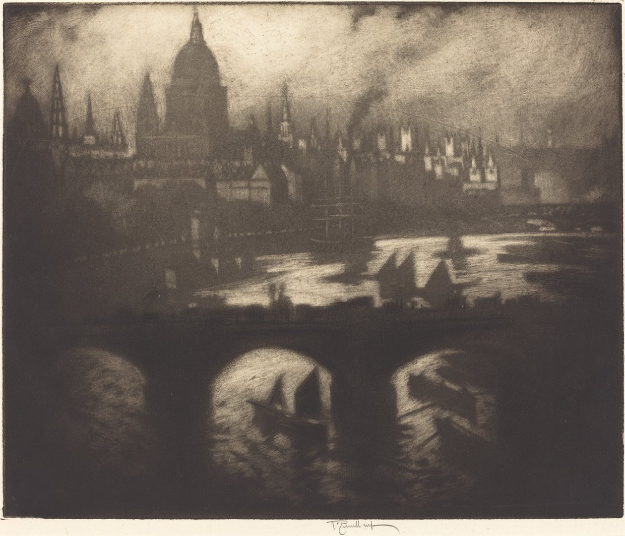 La città di Wren, 1909 da Joseph Pennell