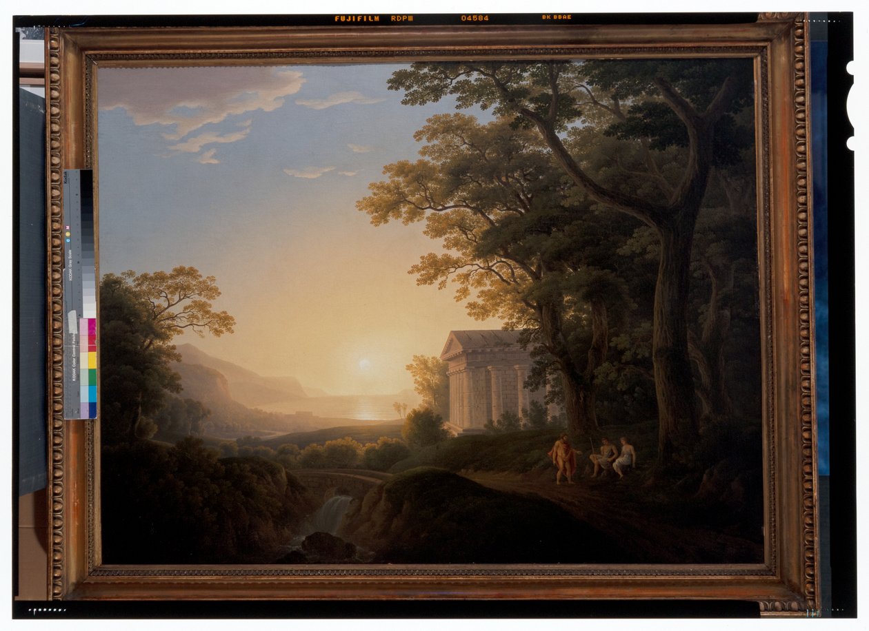 Paesaggio ideale con tempio da Joseph Rebell