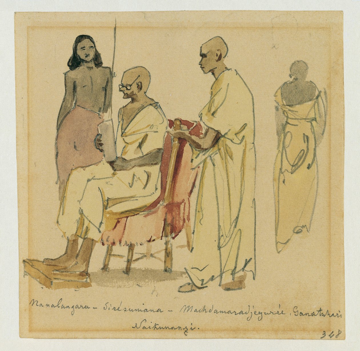 Sommo sacerdote buddista con assistenza a Ceylon da Joseph Selleny