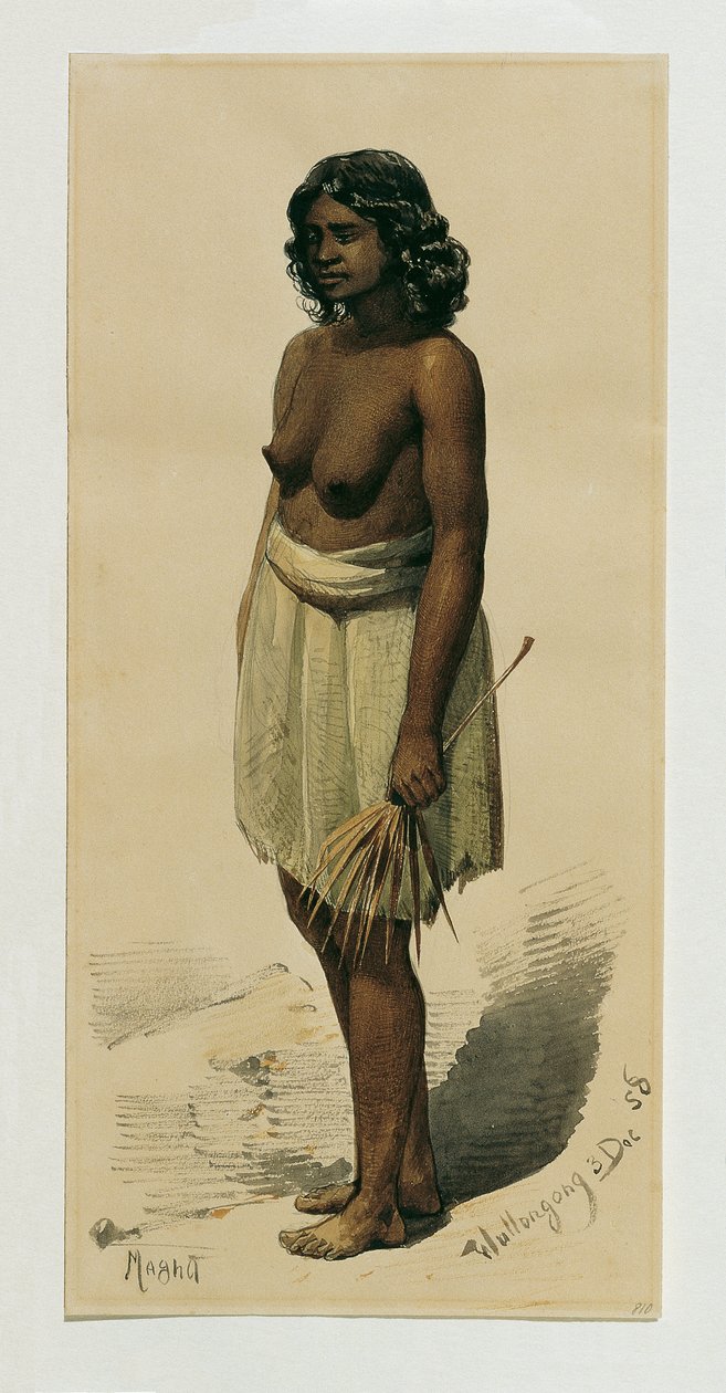 Ragazza indigena di Woolongong (Wollongong), Australia da Joseph Selleny
