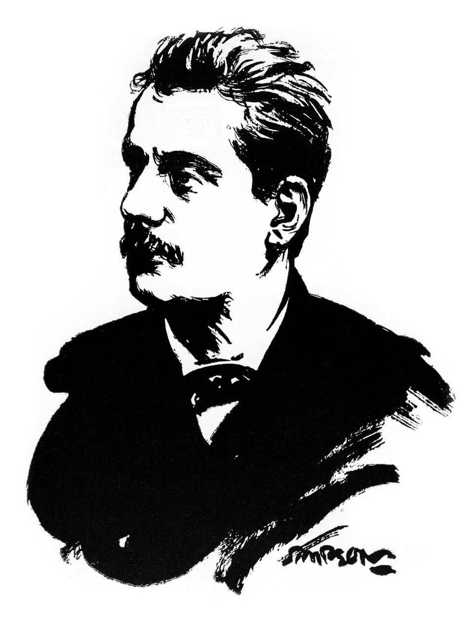 Giacomo Puccini, compositore italiano, 1912 da Joseph Simpson