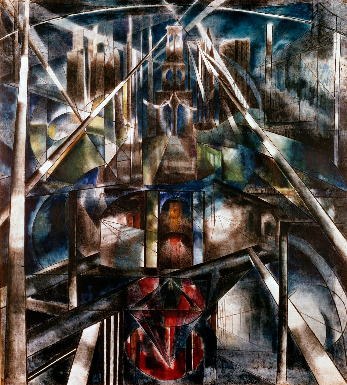 Ponte di Brooklyn, 1917 da Joseph Stella