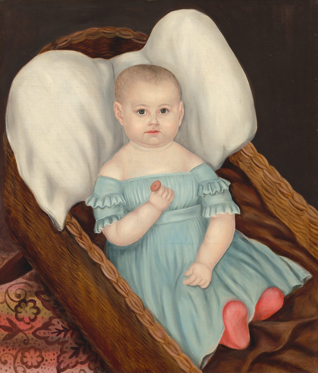 Bambino in cesto di vimini, c. 1840 da Joseph Whiting Stock