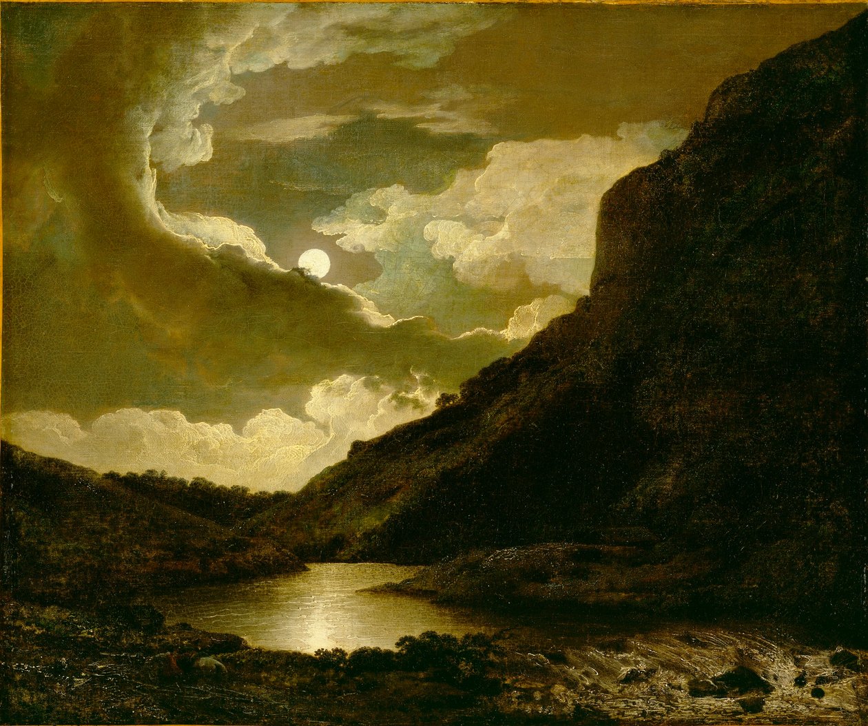 Matlock Tor al chiaro di luna da Joseph Wright of Derby