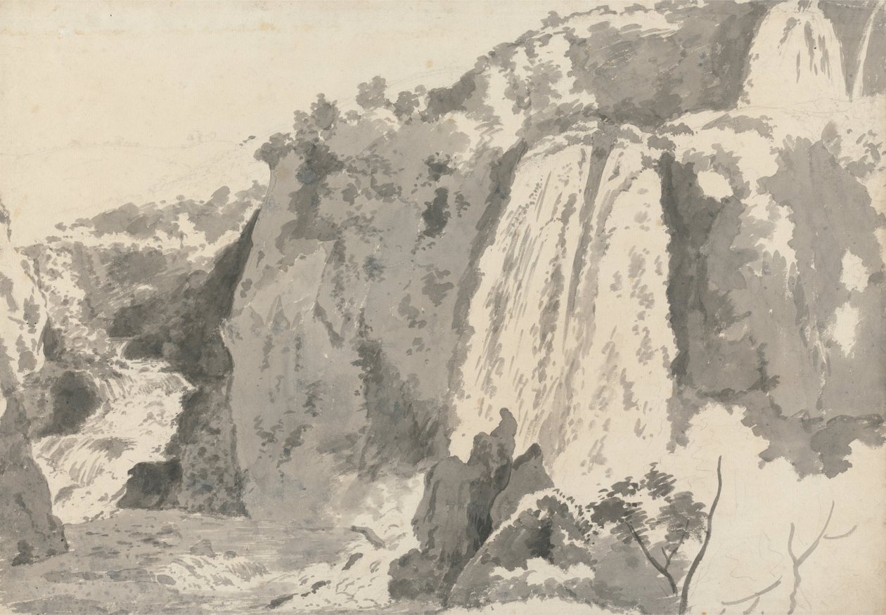 Paesaggio roccioso con cascate da Joseph Wright of Derby