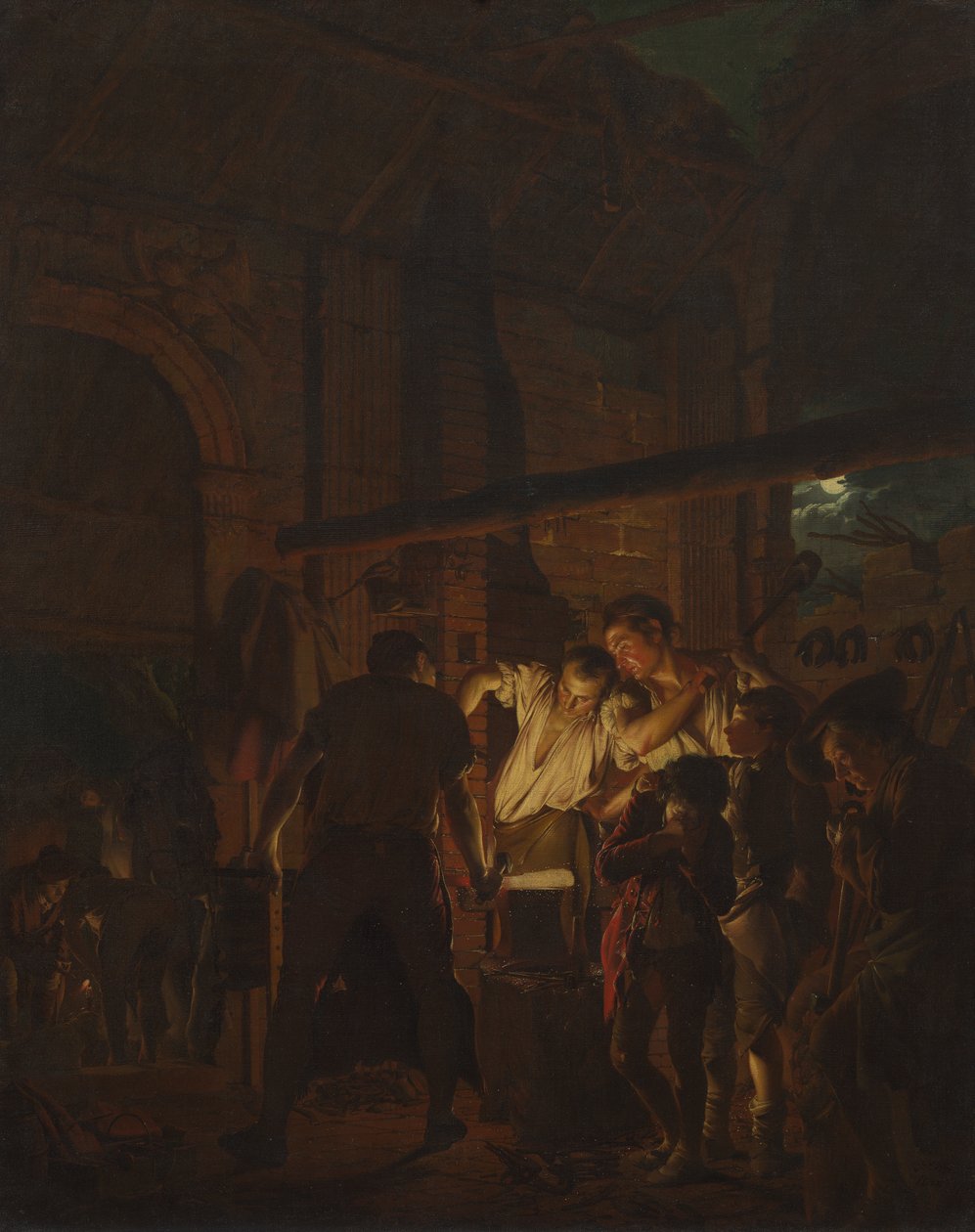 La bottega del fabbro da Joseph Wright of Derby