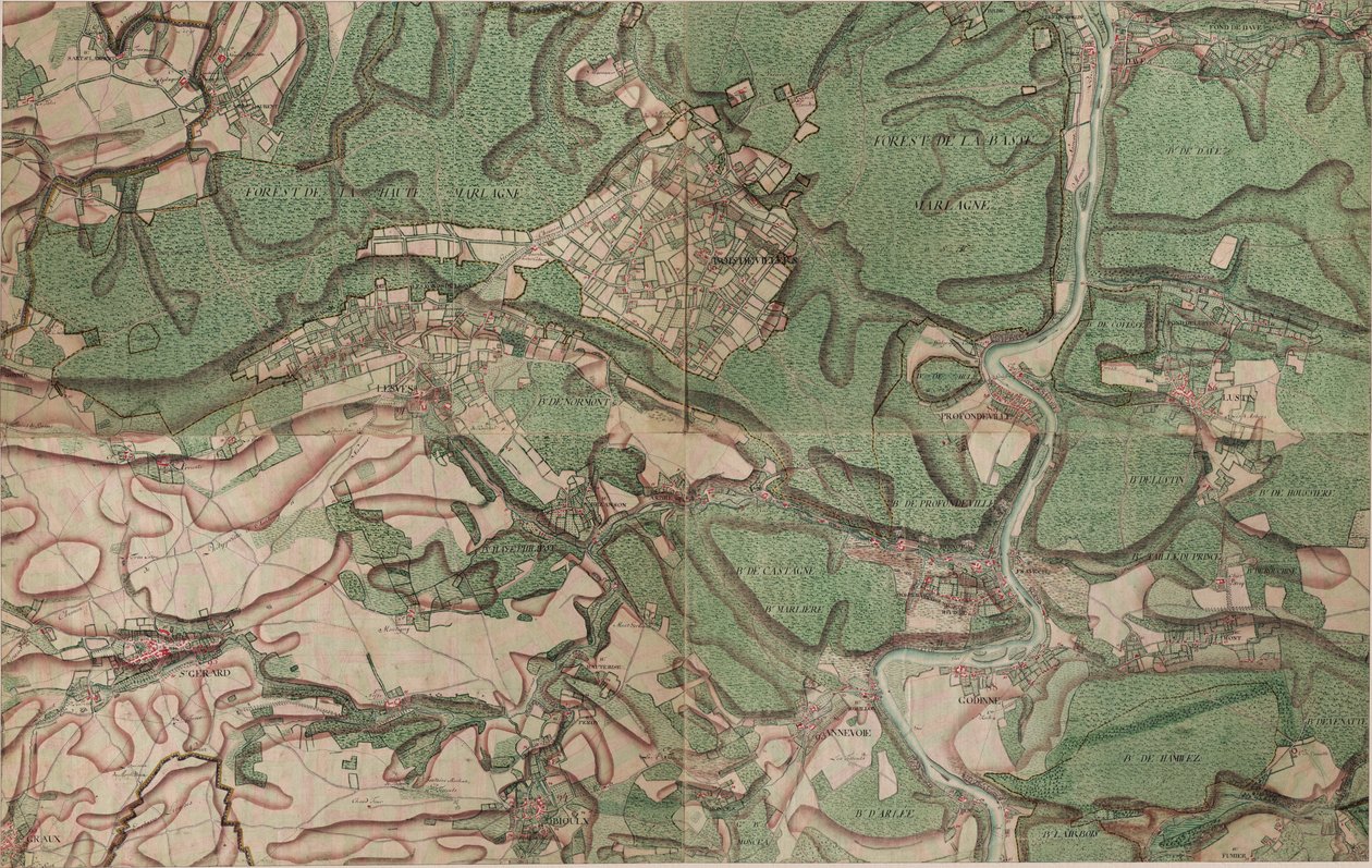Mappa di St. Gerard - Saint-Gérard da Joseph de Ferraris
