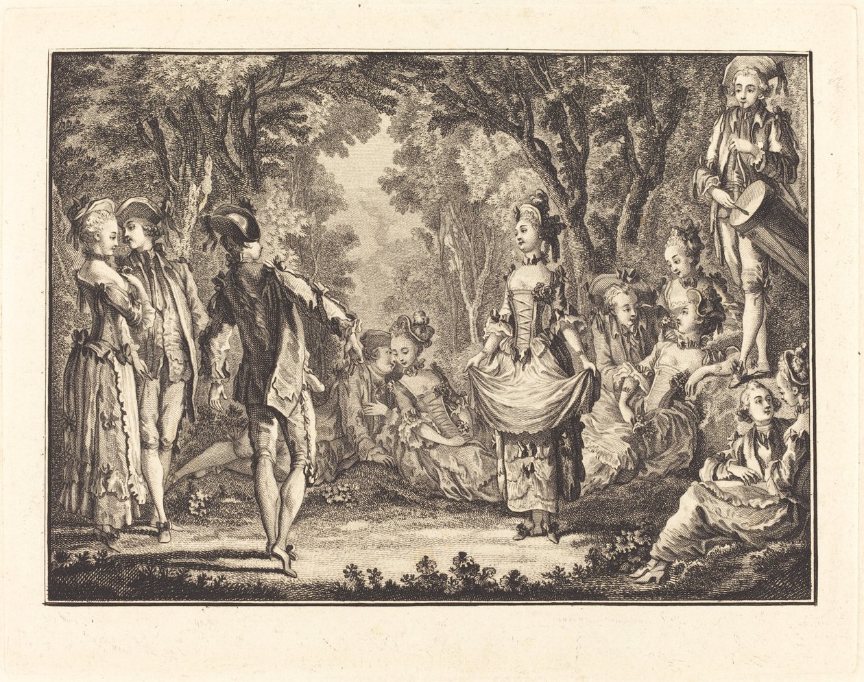 Danza campestre da Joseph de Longueil after Charles Eisen