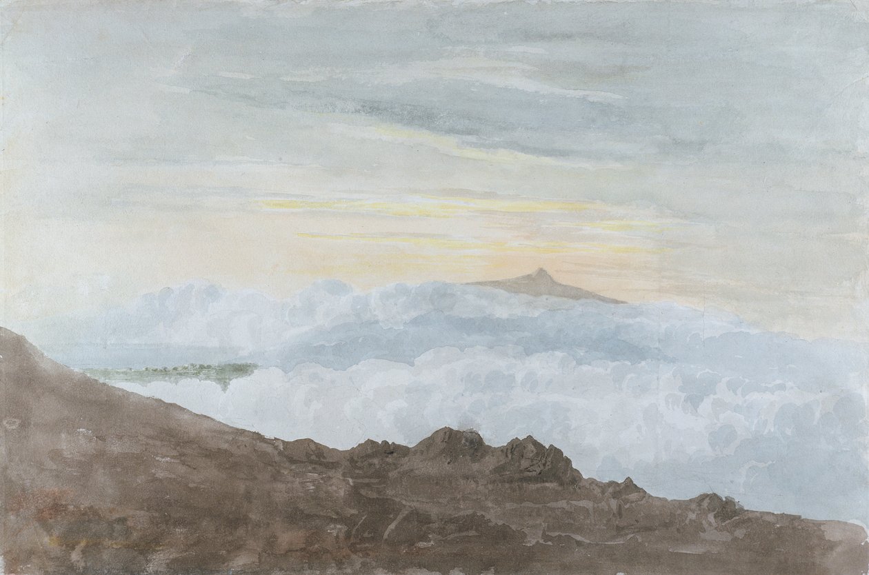 Paesaggio montuoso con nuvole, c.1803 da Joshua Cristall