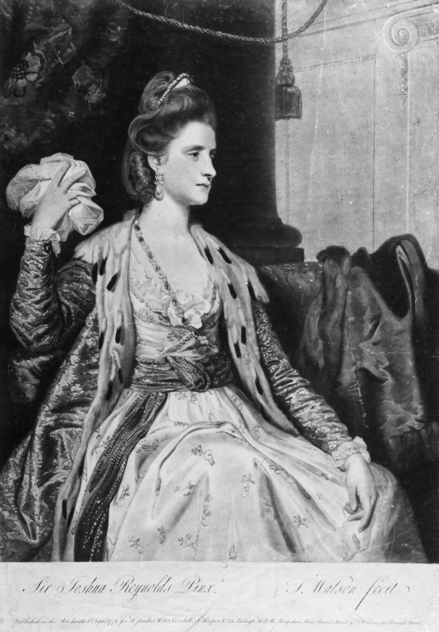 Polly Kennedy, mezzotinto di Thomas Watson, 1771 da Joshua Reynolds