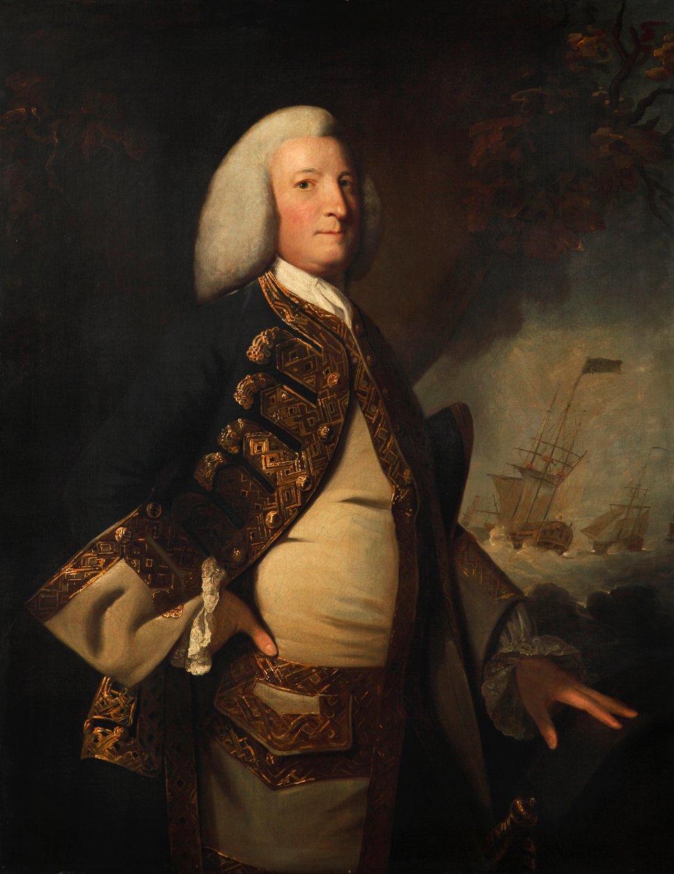 Ammiraglio Sir George Anson da Joshua (style of) Reynolds