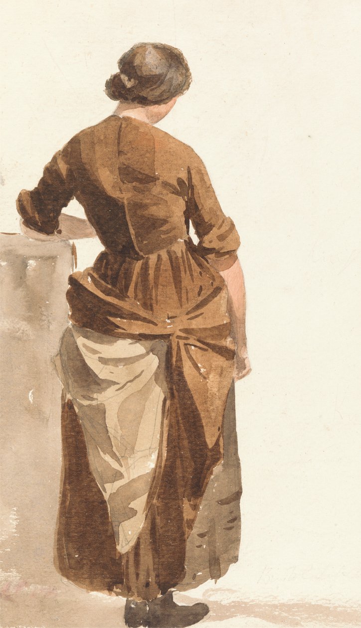 Ragazza in un vestito marrone da Joshua Cristall