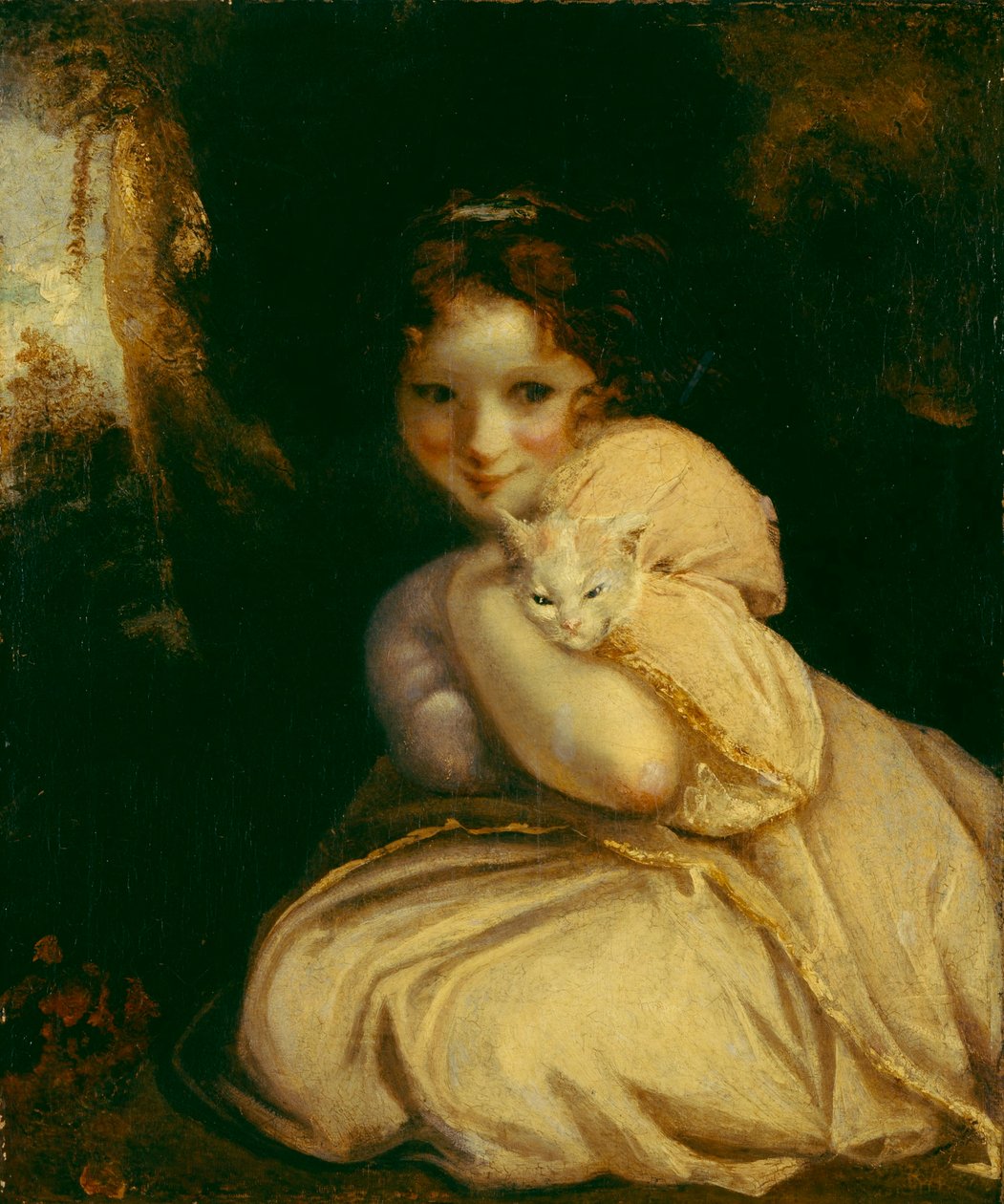 Felina con un gattino da Joshua Reynolds