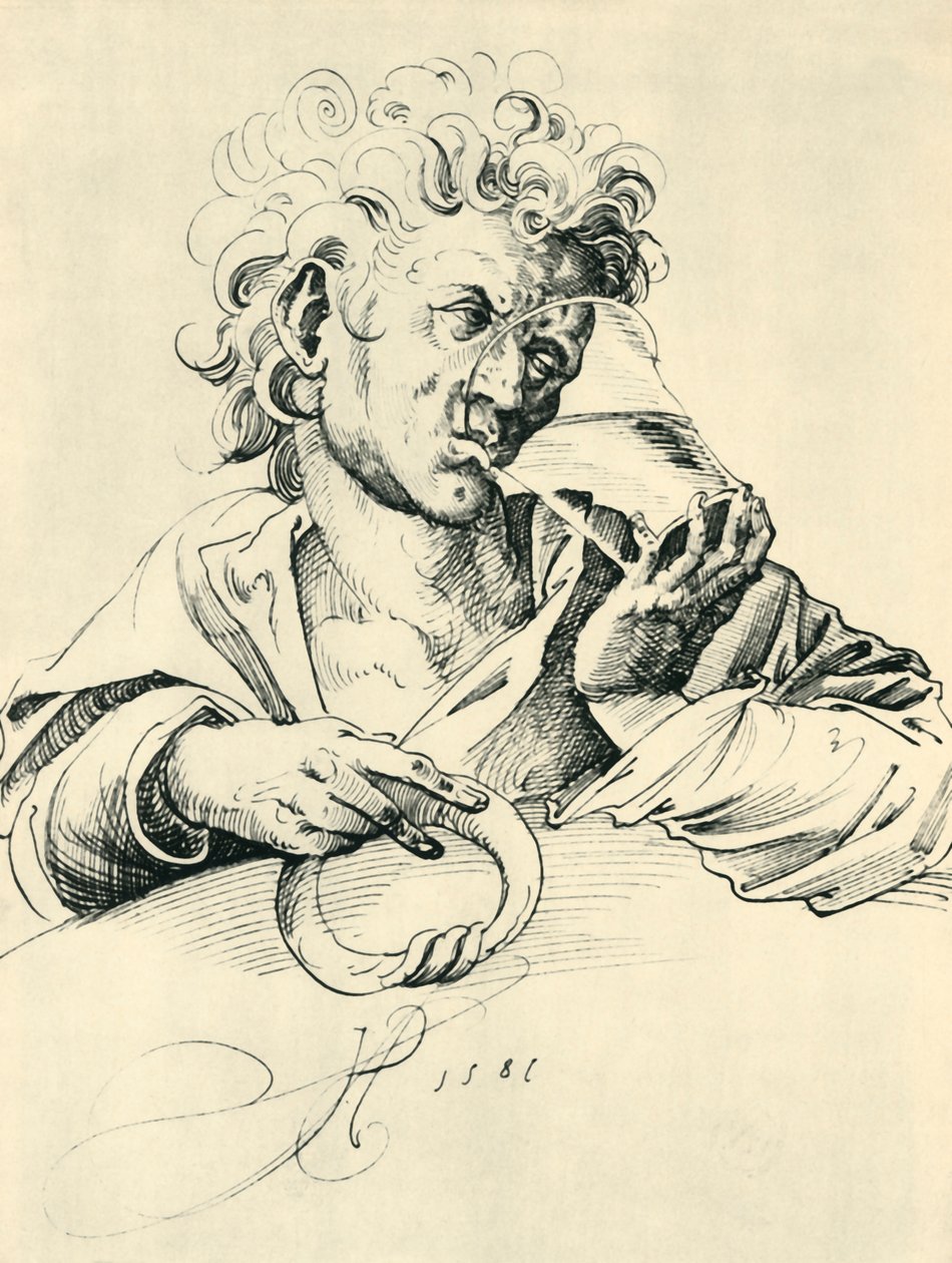 Bevitore, 1581, 1943 da Jost Amman