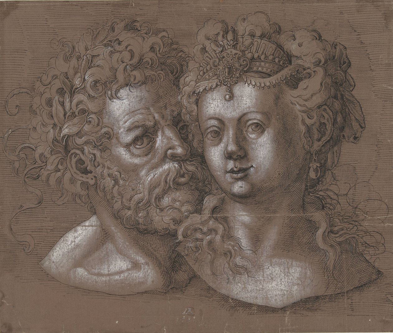 Testa di uomo e donna da Jost Amman