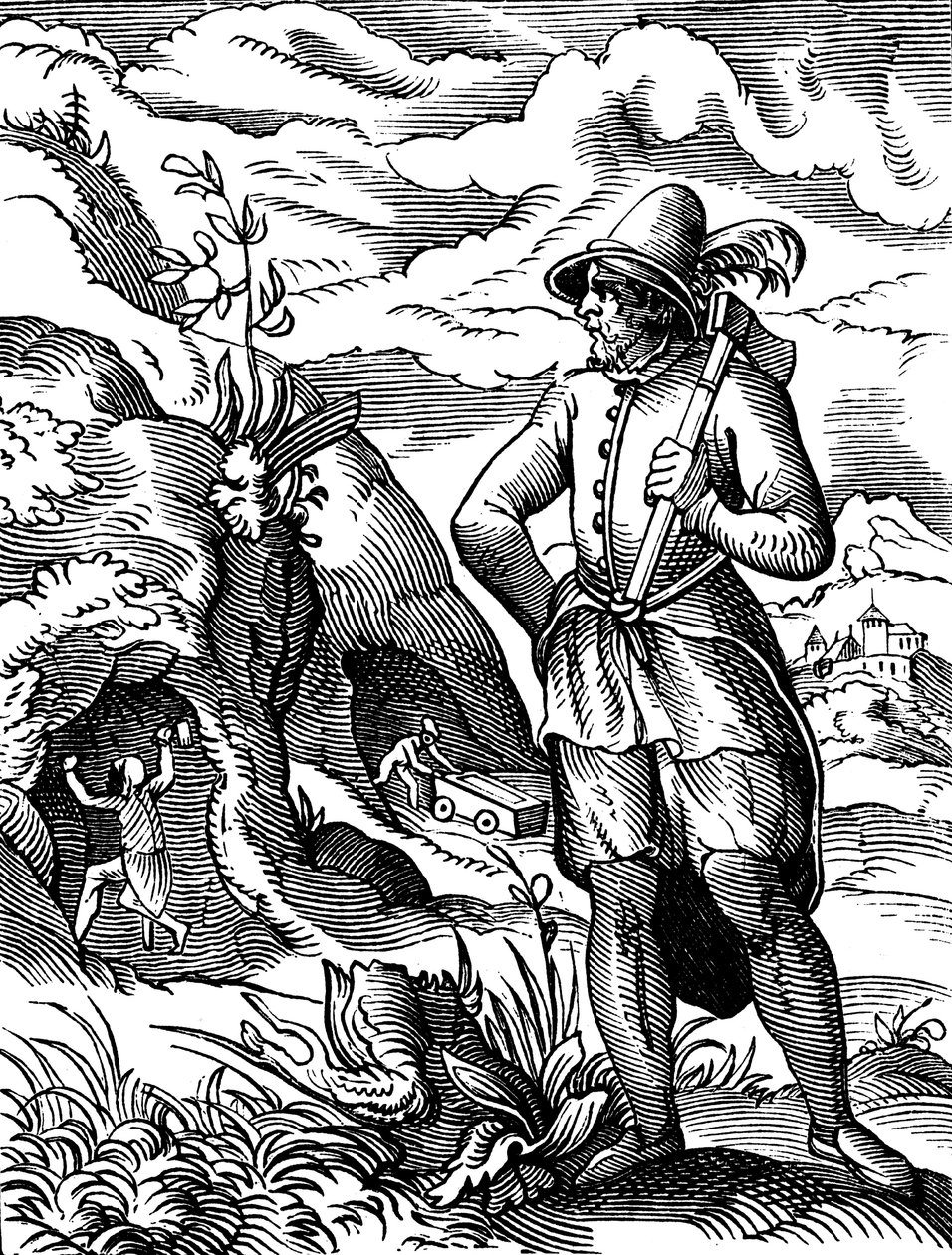 Il minatore, XVI secolo da Jost Amman