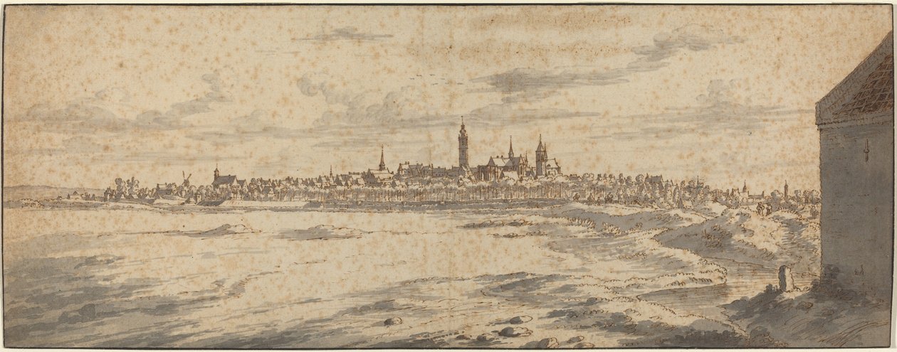 Veduta di Mons, Belgio da Josua de Grave