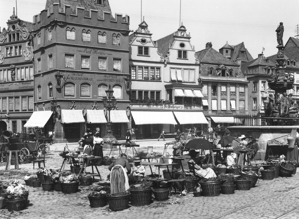 Il mercato a Treviri, c.1910 da Jousset