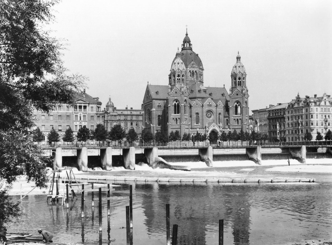 Il fiume Isar a Monaco, c.1910 da Jousset