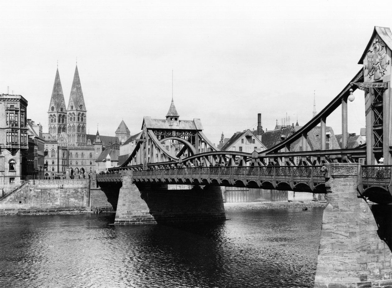 Ponte Weser, Brema, c.1910 da Jousset