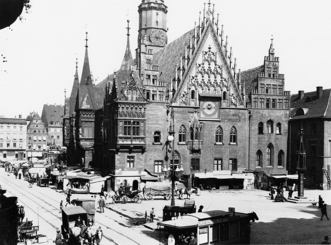 Municipio, Breslavia (odierna Wroclaw), Polonia, c.1910 da Jousset