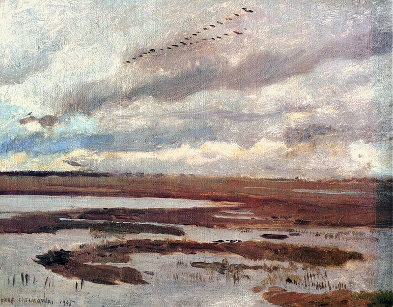 Gru, paesaggio dalla prateria da Jozef Marian Chemonski