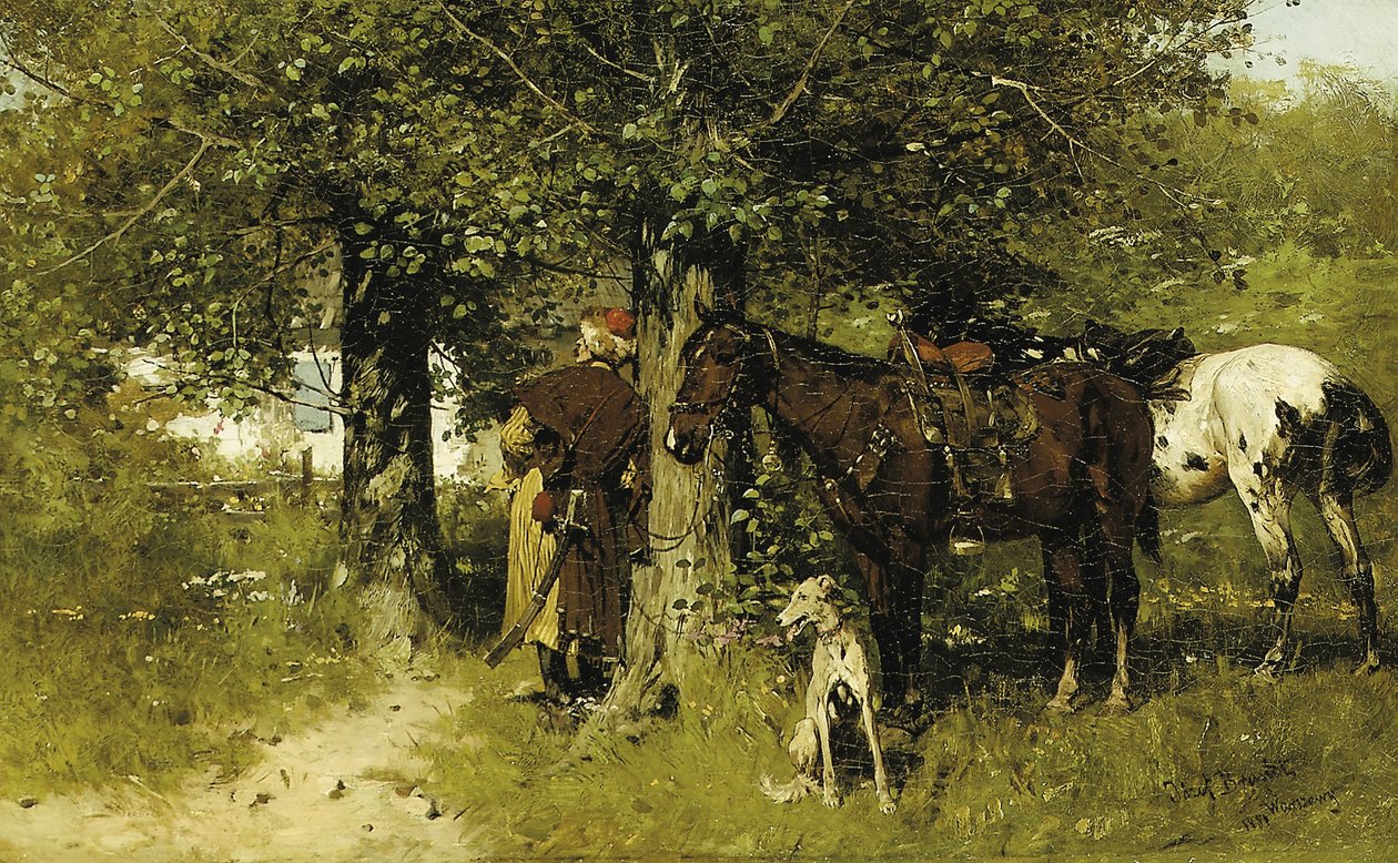 Il rendezvous, 1881 da Jozef Brandt