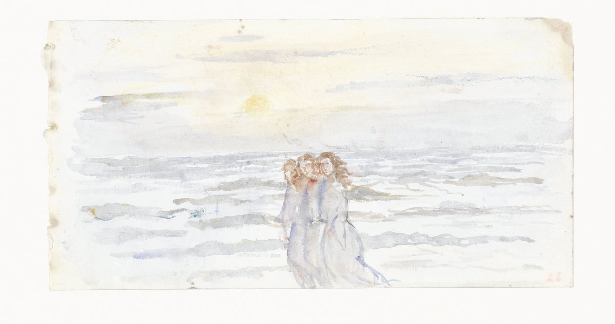 Tre ragazze al mare da Jozef Israëls