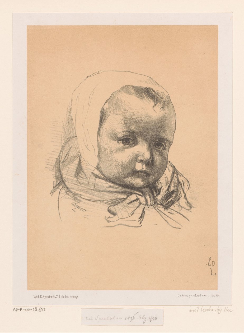 Ritratto di un bambino con cappello da Jozef Israëls