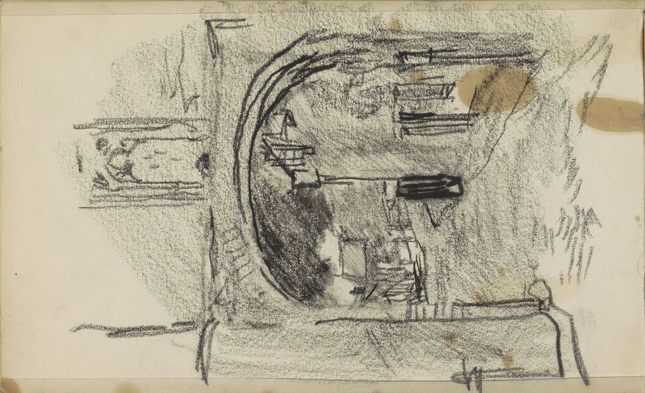 Strada vista attraverso un portale da Jozef Israëls