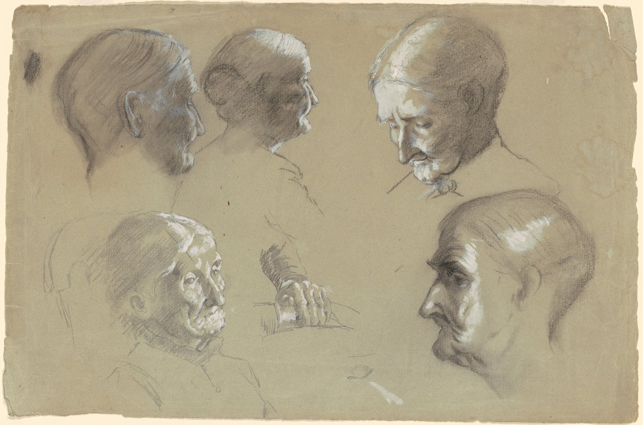 Studi di una donna anziana da Jr. Enoch Wood Perry