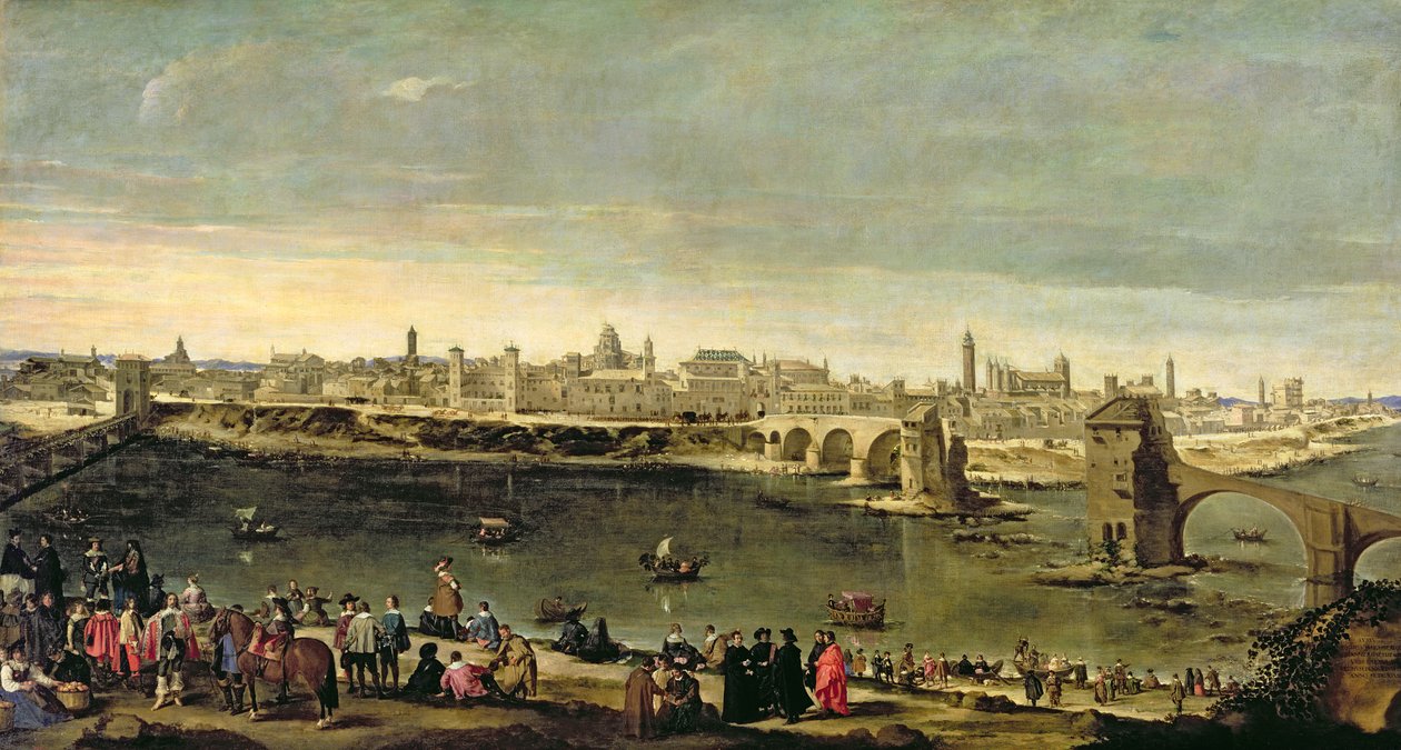 Veduta della città di Saragozza da Juan Bautista Martinez Del Mazo
