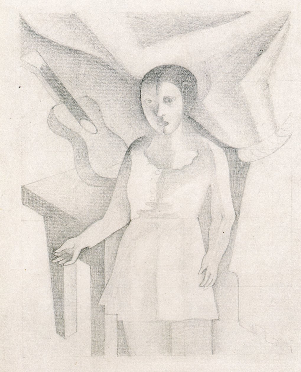 Giovane ragazza e chitarra da Juan Gris