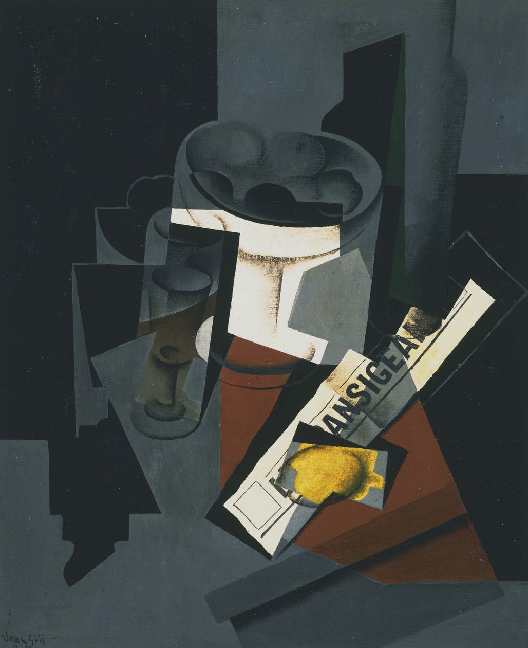 Natura morta con giornale da Juan Gris