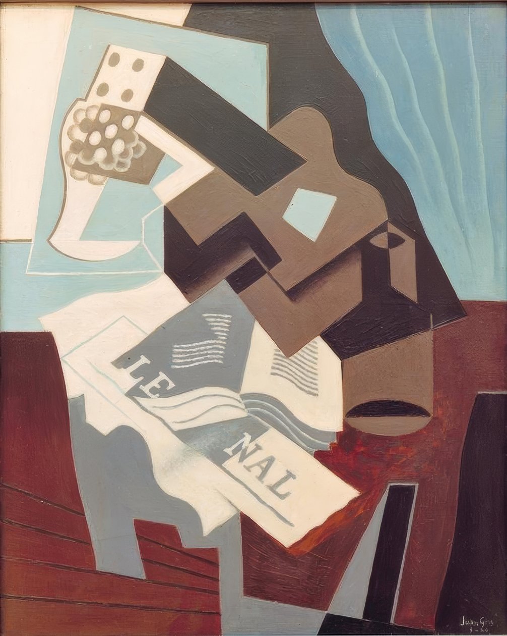 Chitarra, libro e giornale da Juan Gris