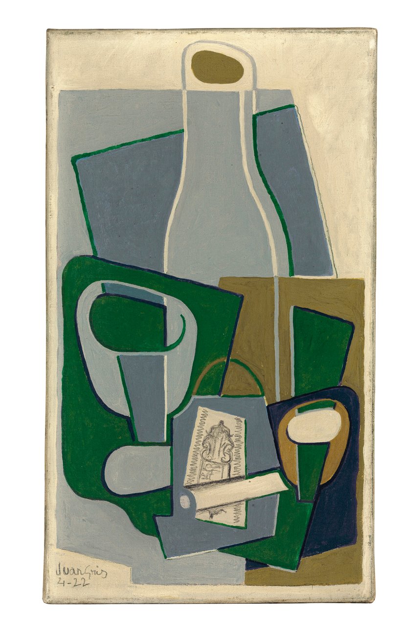 Pipa e pacchetto di tabacco, 1922 da Juan Gris