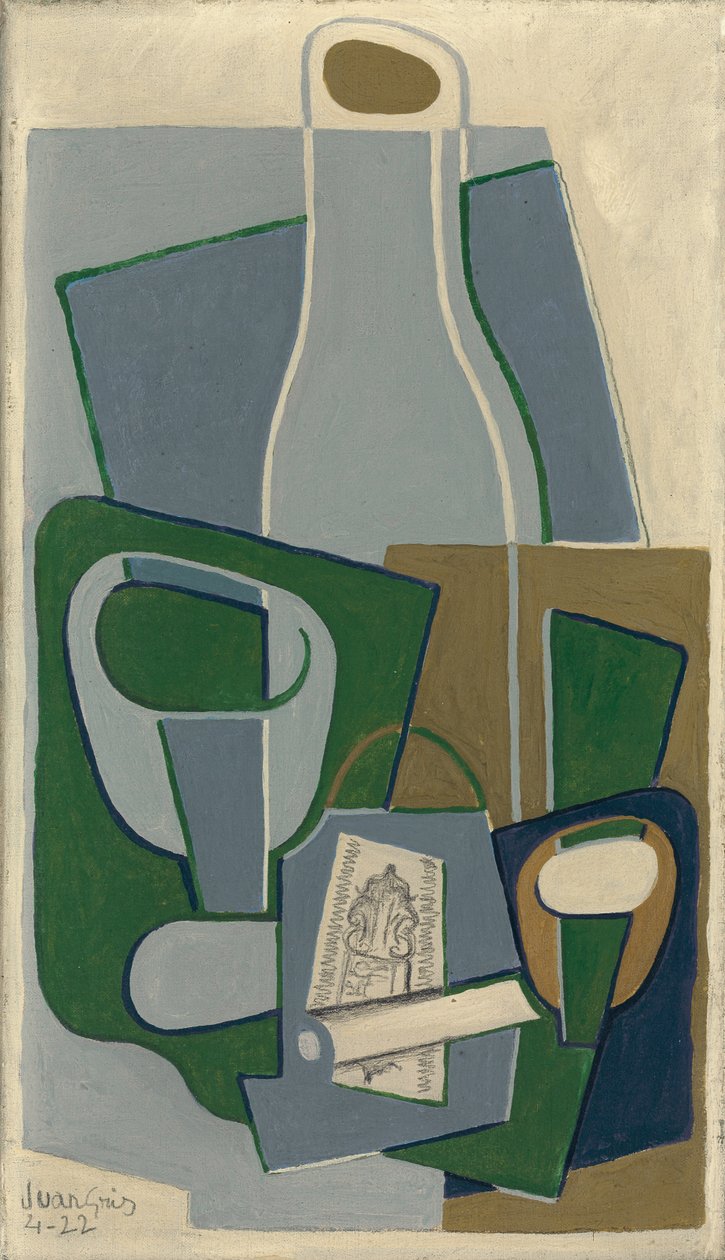 Pipa e pacchetto di tabacco, 1922 da Juan Gris